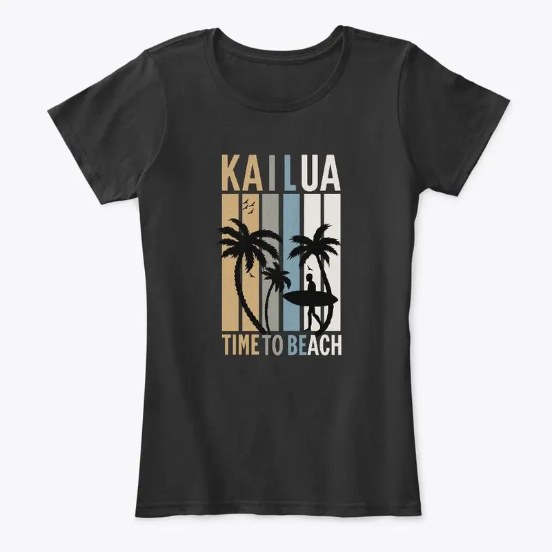 Kailua Oahu Hawaii Beach Tee Sunset Surf